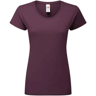 Fruit Of The Damen T-Shirt, enganliegend (Dunkles Pflaumenblau)