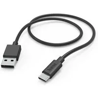 Hama Ladekabel, USB-A - USB-C, 1 m, Schwarz USB-Kabel, USB Typ A, USB-C, (100 cm)