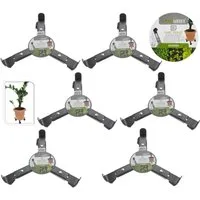 Progarden Pflanzenroller Pflanzenwagen Blumenroller Metall max. 50 KG Ø 6 er Set, (Set, 6-St., Packung), 360° Rollen, Blumenroller, Rollbrett, Metall, bis 50 kg