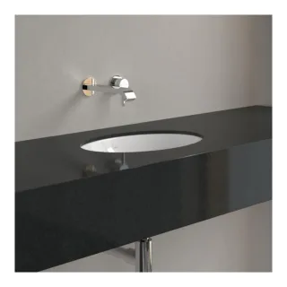 Villeroy und Boch Loop & friends Unterbauwaschbecken 4A530101 oval, ohne Hahnlochbank, mit Überlauf, 43 x 28,5 cm, weiß