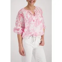 Monari Langarmbluse Bluse Blumendruck allover Regular fit mit Blumenmuster