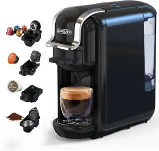 [EU Direct] CAFELFFE MK-6034-in-1 19Bar Capsule Coffee Machine 600ml Water Tank Compatible With NS DG Capsules ESE Pod