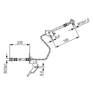 Bosch Bremsschlauch hinten links Opel Astra Combo Meriva Zafira