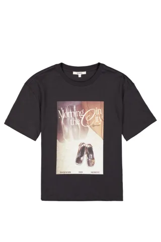 Garcia - T-Shirt mit Print grau - Gr. - XS