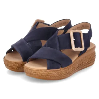 Gabor Plateausandaletten  Blau - Gr. 40 -  Echt Leder