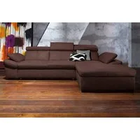 exxpo - sofa fashion Ecksofa Salerno, Funktionssofa, Breite 280cm, hoher Sitzkomfort, L-Form, inkl. Kopf- und Armteilverstellung, wahlweise mit Bettfunktion