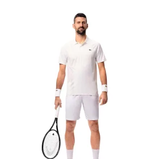 Lacoste - "Novak Djokovic On Court" Poloshirt für Herren (Weiß)
