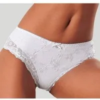 LASCANA Slip Wanda in abdeckender Schnittform und Stickerei Spitze