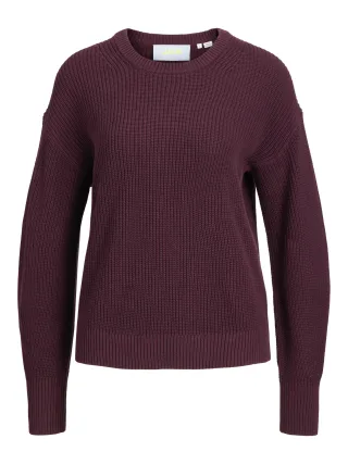 JJXX - JXMILA TWIST CREW NECK KNIT NOOS Winetasting - Gr. - L