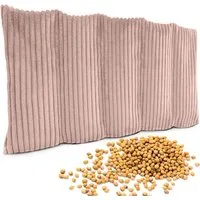 Amilian Kirschkernkissen 55x20 cm Körnerkissen 100% Kirschkerne - Nacken Schulter Mikrowelle, Wärme- und Kältekissen, für Nacken, Schulter, Rücken und Bauch
