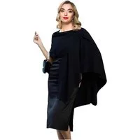 nsihing Poncho Damen Poncho Schal Strick Cape Cardigan Weich für Herbst Winter