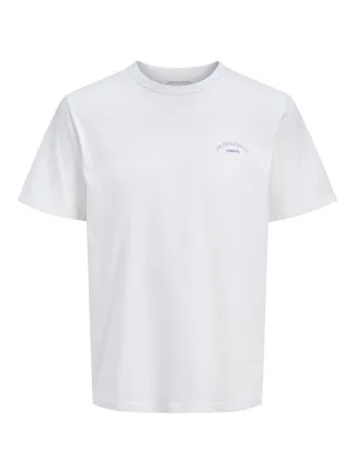 JACK&JONES - JJCOLLEGE LOGO TEE SS CREW NECK JNR Bright White - Gr. - 140