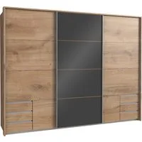 Wimex Schwebetürenschrank Valencia mit Glaselementen und Schubkästen