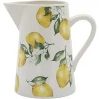 Chic Antique Kanne Chic Antique - Kanne Krug Wasserkrug Karaffe 1,1 l Porzellan Zitronen