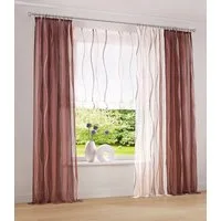 OTTO home Gardine Dimona (2 St), Kräuselband, transparent, Voile, 2er-Set, Bestseller, Polyester, Wellen