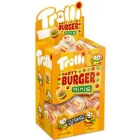 TROLLI Süßigkeit, Trolli Party Burger Minis Schaumzucker und Fruchtgummi 80x10g 800g