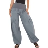 Leucht-Welten Pumphose Pocket-Pumphose mit Taschen, Unisex, Modell Nr. P31 Grau Baumwolle
