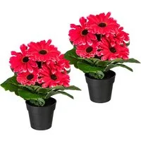 Kunstpflanze Elaine Gerbera, OTTO home, Höhe 27 cm, im Topf, 2er Set