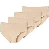 Schiesser Midislip 4er Pack 95/5 Organic Cotton (Spar-Set, 4-St) Midi Slip - Baumwolle - Besonders flache Nähte und supersofter Bund 