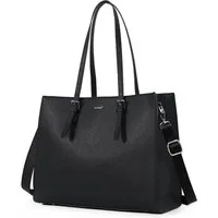 TAN.TOMI Aktentasche Große Business Handtasche Damen Leder Schultertasche Arbeit Schule, Bürotasche Damen 15 Zoll Notebooktasche mit 3 Fächern für Büro Schule