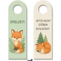speecheese Dekohänger Fuchs Spielzeit bitte nicht stören Schlafzeit Türhänger 10er Set fürs