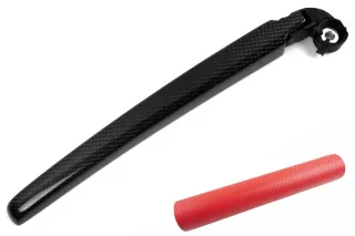 Heckwischer Frontwischer Scheibenwischer Arm Design Folie Set in Carbon Rot