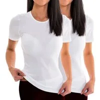 HERMKO Unterziehshirt 17800 (Pack, 2er) Baumwolle/Modal, kurzarm Shirt, sehr weich, Rundhalsausschnitt