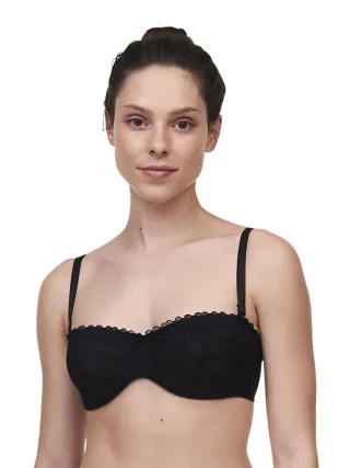 Passionata - PILA Bandeau-Außenträger-BH schwarz - Gr. - 70D