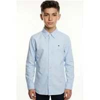 Tommy Hilfiger Langarmhemd FLAG OXFORD SHIRT Kinder bis 16 Jahre mit Button-Down-Kragen