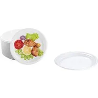 Lauroo Grillteller Menüteller Ungeteilt – Ø22 cm Teller 50 Stück, (50 St)