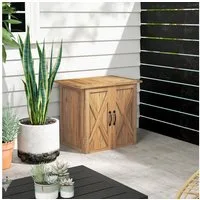 Outsunny Geräteschrank mit Doppeltür, Doppeltür, Magnetverschlüsse (Kissenbox, 1-St., Gartenbox) für Garten, Balkon, n