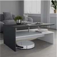 Vicco Couchtisch Amato, Anthrazit/Weiß, 90 x 52.6 cm (1-St)