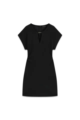 Guess - SS V-NECK MORGANA SCUBA MINI D Jet Black A996 - Gr. - S
