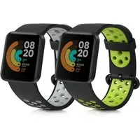 kwmobile 2x Uhrenarmband für Xiaomi Mi Watch Lite / Redmi Watch Armband Smartwatch, 2-tlg., Fitnesstracker Band Set aus TPU Silikon - Ersatzarmband Smartwatch