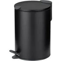 kela Kosmetikeimer MATS, Schwarz, mit Kunststoffeinsatz, 3 Liter, Silent-Close-Funktion