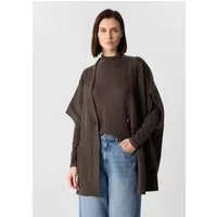 comma Cardigan Indoor-Poncho Poncho-Cape mit Knopfverschluss