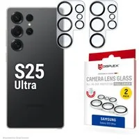 Displex Kameraschutzglas Camera Lens Glass All-In-One Protector Full Cover für Samsung Galaxy S25 Ultra, Packung, Objektivschutz, Kameraschutz, kratz- & stoßfest