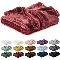 Wohndecke Kuscheldecke, Fleecedecke, Wolldecke flauschig und weich, Lavea, Sofadecke, Atmungsaktiv & Hautfreundlich, Decke