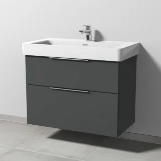 Sanipa 3way Waschtischunterbau zu Laufen Pro S Waschtisch mit 2 Auszügen, Anthrazit-Matt UM76922