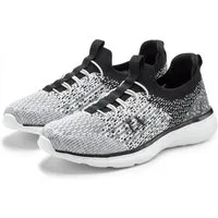LASCANA Slipper, Halbschuh, Turnschuhe, Slip-On-Sneaker, Sneaker bequem zum Reinschlüpfen mit elastischen Schnürbändern Unisex VEGAN
