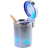 Bolwins Aschenbecher D98C LED KFZ Autoaschenbecher Aschenbecher Beleuchtung Gluttöter, Auto Aschenbecher mit LED Beleuchtung