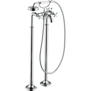 hansgrohe Axor Montreux Fertigmontageset 16547000 2-Griff-Wannenarmatur, bodenstehend, mit Kreuzgriffen, chrom