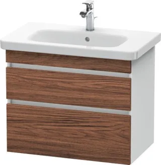 Duravit DuraStyle Waschtischunterbau wandhängend Nussbaum dunkel & Weiß Matt 730x448x610 mm - DS6481 DS648102118