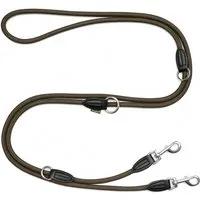 Leisegrün Hundeleine für große Hunde, 3m, 3-fach verstellbar, Nylon, Doppelleine für 2 Hunde, Führleine, Freihandleine, Trainingsleine