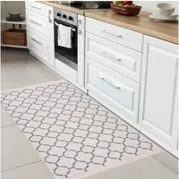 Vimoda Küchenläufer Waschbar, Wendeteppich Modern Raute Motiv, Höhe: 5 mm, Läufer passt für Flur, Küche, Esszimmer