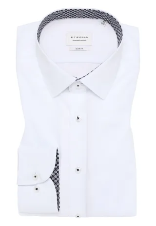 ETERNA - Dynamic Cotton Popeline Langarm weiß - Gr. - 38/Langarm - 67cm
