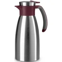 Emsa Isolierkanne Soft Grip, 1 l, (1-St), Quick Tip Verschluss, rutschfester Halt, 12 h heiß, 24 h kalt