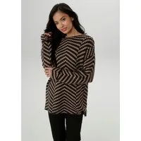 Aniston SELECTED Strickpullover mit eingestrickter Zick-Zack-Allover-Musterung