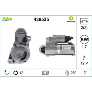Valeo Starter 1,7 kW Mercedes 438535