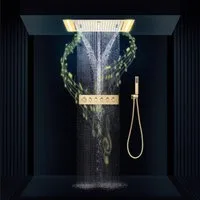 Oihpaw Duschsystem Multifunktionales Regendusche mit konstanter Temperatur, 5 Strahlart(en), 1 tlg., 638x338 mm Kopfbrause (5 Modi), Handbrause, LED-Licht & Musik